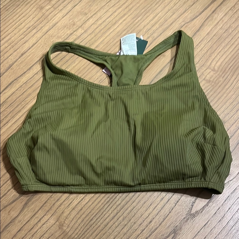 Wild Fable Green Bikini Ribbed Swimwear